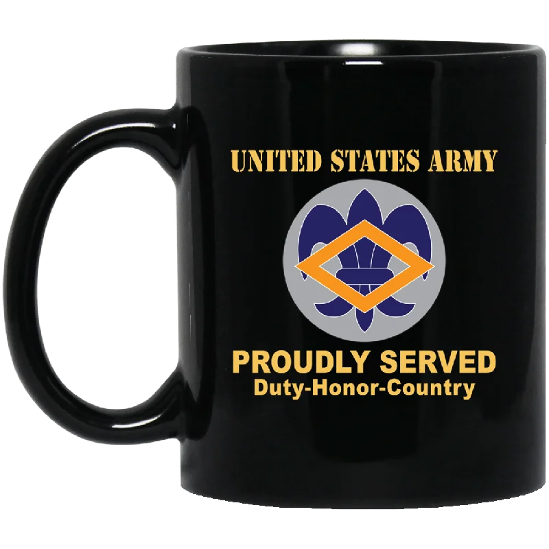 best coffee cups for home use-US ARMY 336TH FINANCE CENTER- 11 oz - 15 oz Black Mug