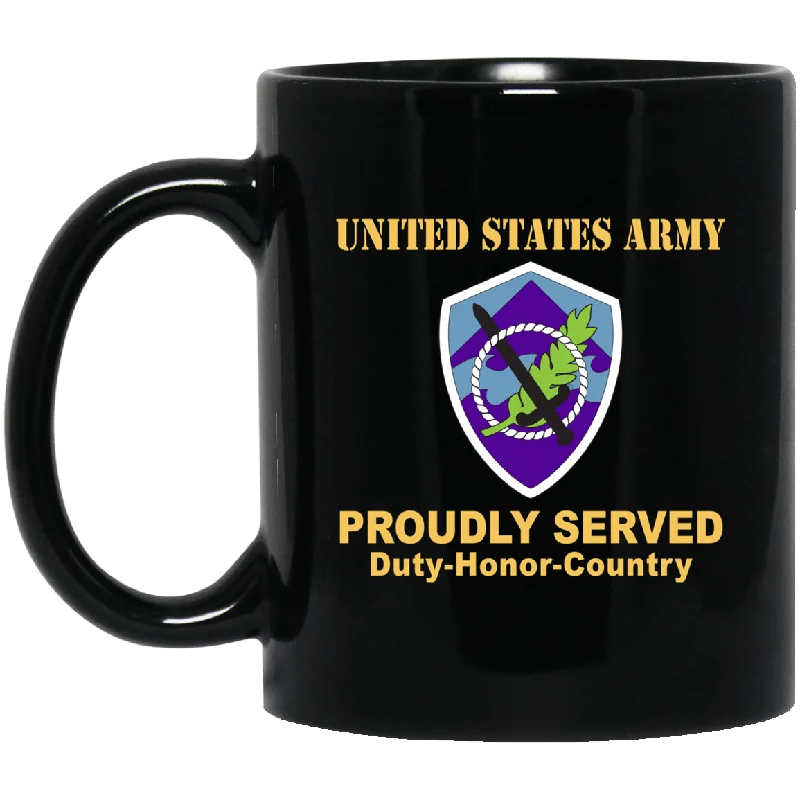 durable ceramic mugs for hot drinks-US ARMY 350 CIVIL AFFAIRS COMMAND- 11 oz - 15 oz Black Mug