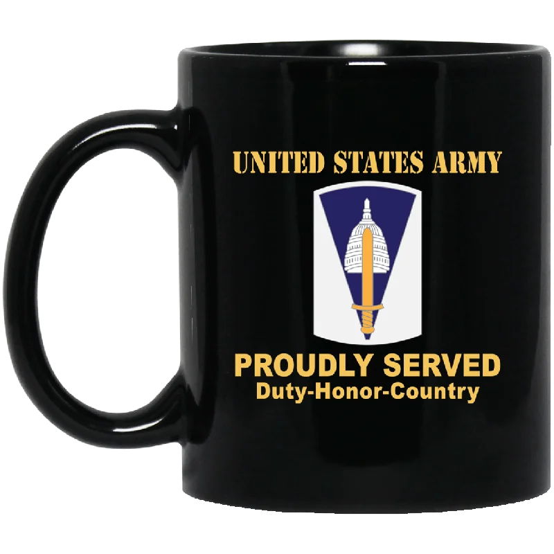 personalized travel mugs with names-US ARMY 354TH CIVIL AFFAIRS BRIGADE- 11 oz - 15 oz Black Mug