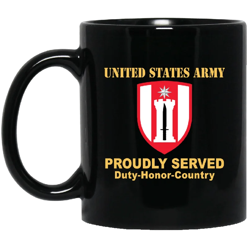 elegant tea mugs for afternoon tea-US ARMY 372ND ENGINEER BRIGADE- 11 oz - 15 oz Black Mug