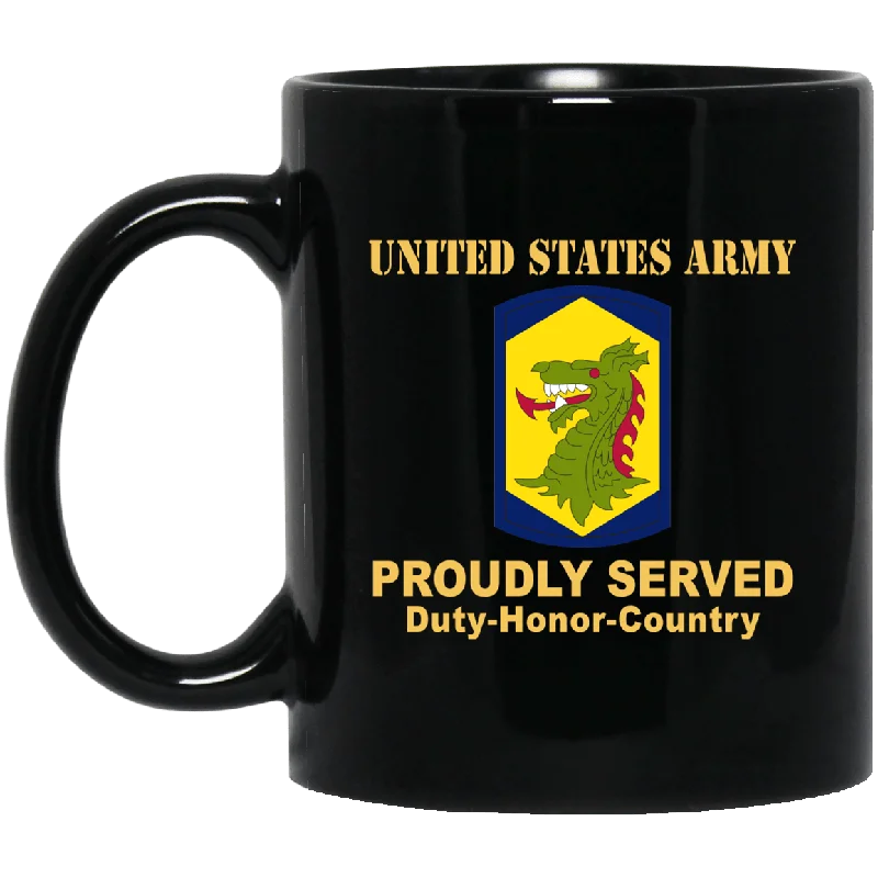 ceramic mugs for tea lovers-US ARMY 404 MANEUVER ENHANCEMENT BRIGADE- 11 oz - 15 oz Black Mug