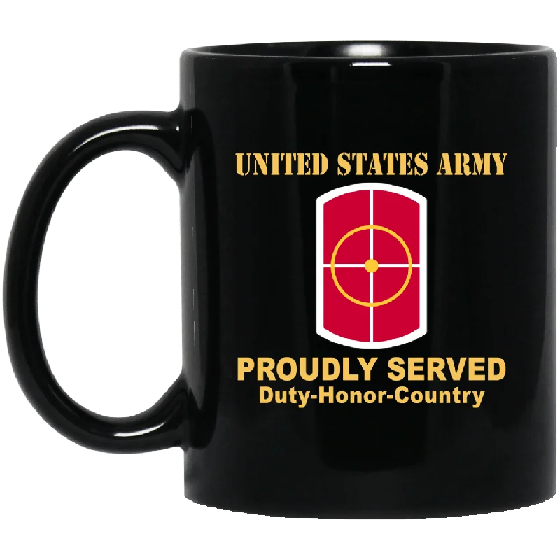 custom engraved coffee mugs for offices-US ARMY 420TH ENGINEER BRIGADE- 11 oz - 15 oz Black Mug