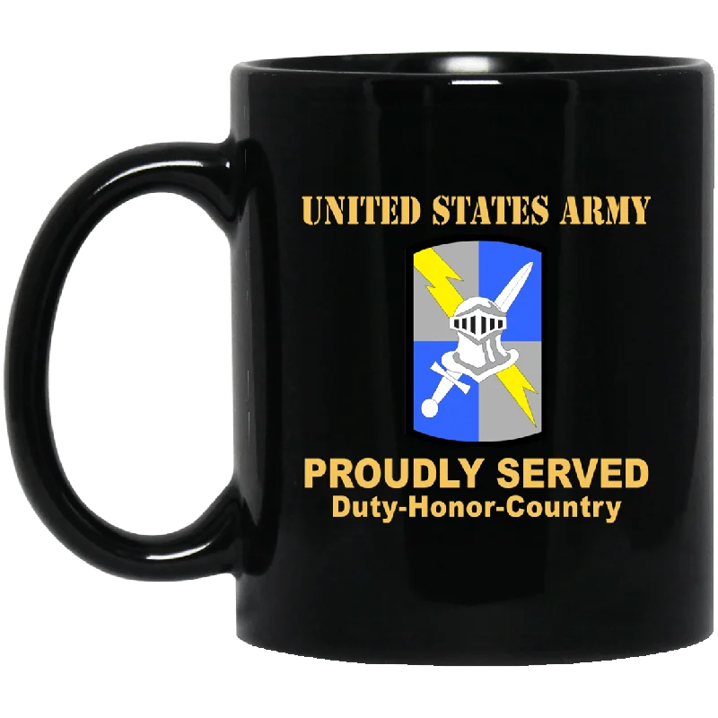 durable ceramic mugs for hot drinks-US ARMY 513 MILITARY INTELLIGENCE BRIGADE- 11 oz - 15 oz Black Mug