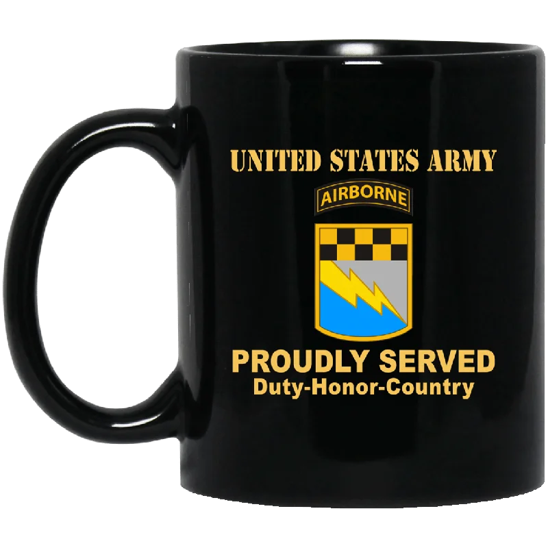 best mugs for wedding favors-US ARMY 525TH MILITARY INTELLIGENCE BRIGADE W- AIRBORNE TAB- 11 oz - 15 oz Black Mug