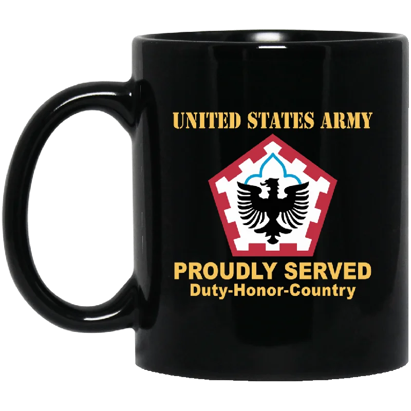 colorful mugs for kids with designs-US ARMY 555TH ENGINEER BRIGADE- 11 oz - 15 oz Black Mug