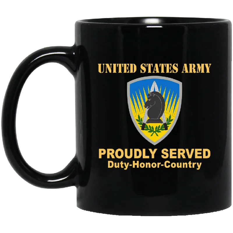 thermal mugs for hot beverages-US ARMY 650 MILITARY INTELLIGENCE GROUP- 11 oz - 15 oz Black Mug