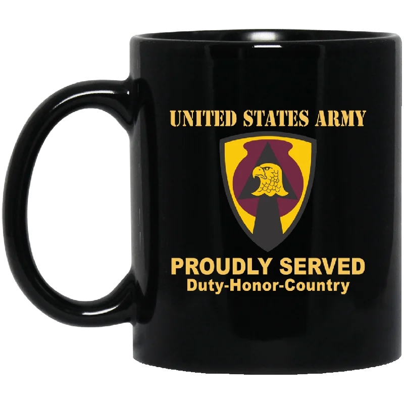 cute coffee mugs for office-US ARMY 734 SUPPORT GROUP IOWA NATIONAL GUARD- 11 oz - 15 oz Black Mug