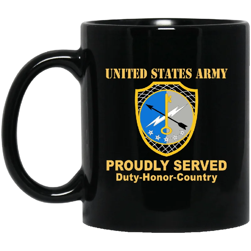 ceramic mugs for tea lovers-US ARMY 780TH MILITARY INTELLIGENCE BRIGADE- 11 oz - 15 oz Black Mug