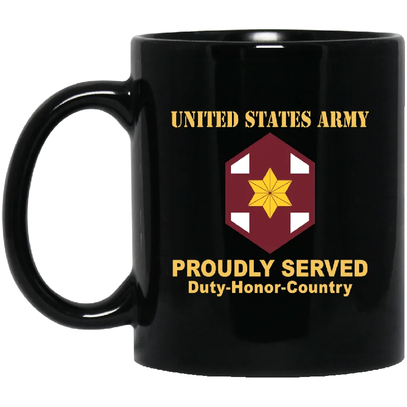 eco-friendly ceramic mugs for coffee-US ARMY 804 MEDICAL BRIGADE- 11 oz - 15 oz Black Mug