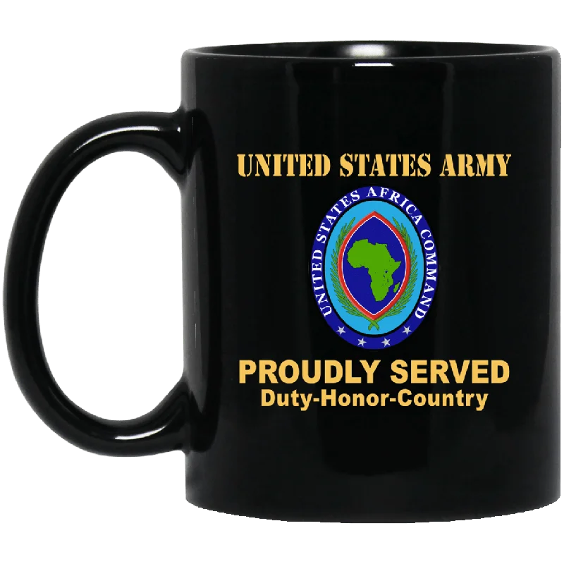 personalized photo mugs for friends-US ARMY AFRICA COMMAND- 11 oz - 15 oz Black Mug