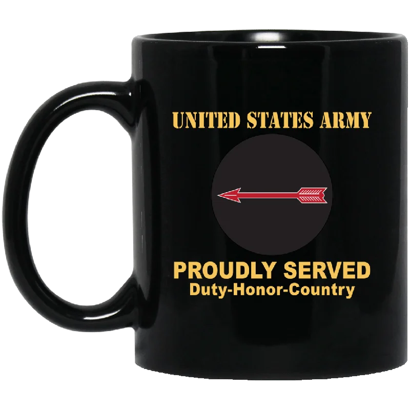 colorful mugs for parties and celebrations-US ARMY CSIB ASYMMETRIC WARFARE GROUP- 11 oz - 15 oz Black Mug