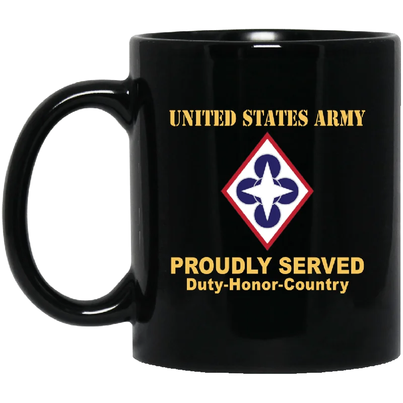 personalized coffee cups for teachers-US ARMY CSIB COMBINED ARMS SUPPORT COMMAND- 11 oz - 15 oz Black Mug