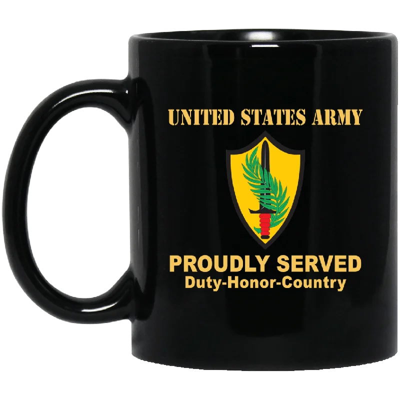 funny mugs with animals for gifts-US ARMY CSIB ELEMENT UNITED STATES CENTRAL COMMAND- 11 oz - 15 oz Black Mug