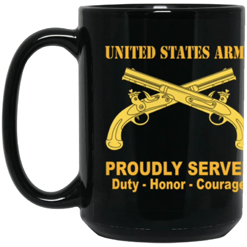 reusable coffee cups with lids for office-US Army Military Police Corps Proudly Served Core Values 15 oz. Black Mug