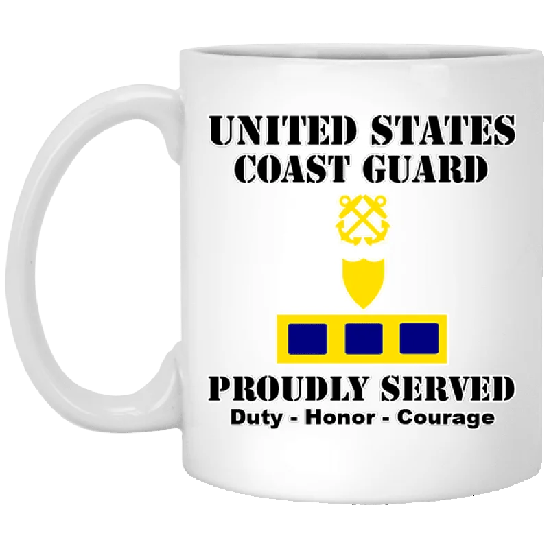 high-quality coffee mugs for housewarming-US Coast Guard W-2 Chief Warrant Officer 2 W2 CWO-2 Chief Warrant Officer White Coffee Mug - Stainless Travel Mug