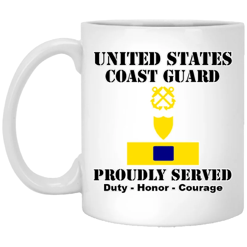 large custom coffee mugs for events-US Coast Guard W-4 Chief Warrant Officer 4 W4 CWO-4 Chief Warrant Officer White Coffee Mug - Stainless Travel Mug