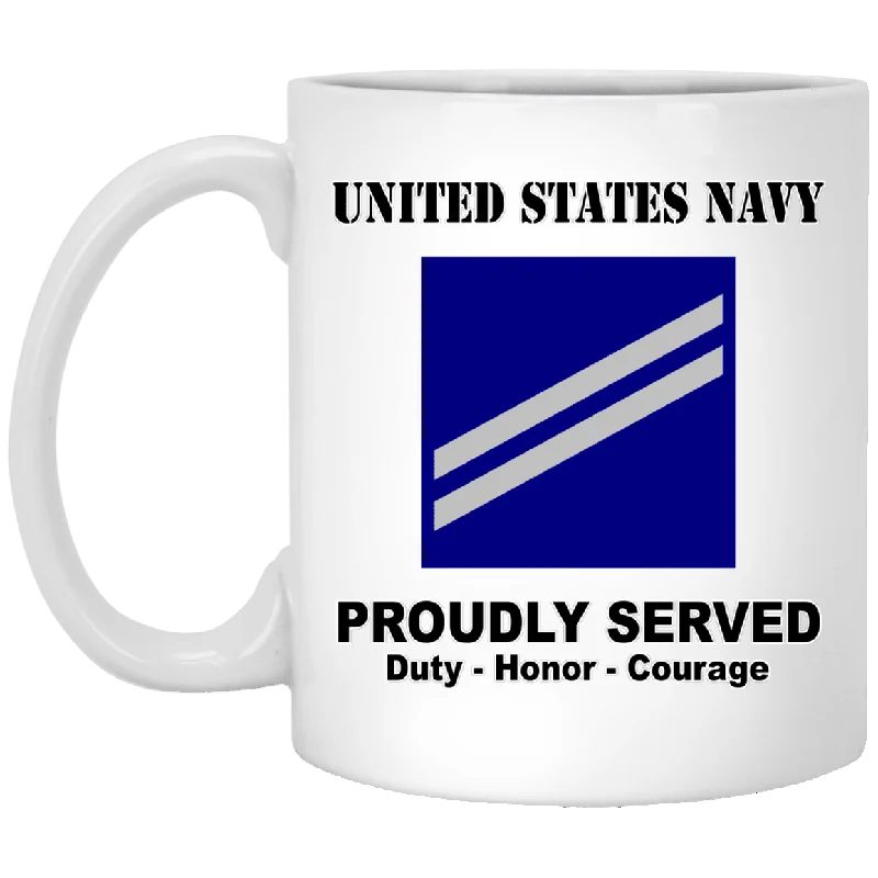 travel coffee mugs with handles-US Navy E-2 Seaman Apprentice E2 SA Junior Enlisted Ranks T shirt White Coffee Mug - Stainless Travel Mug