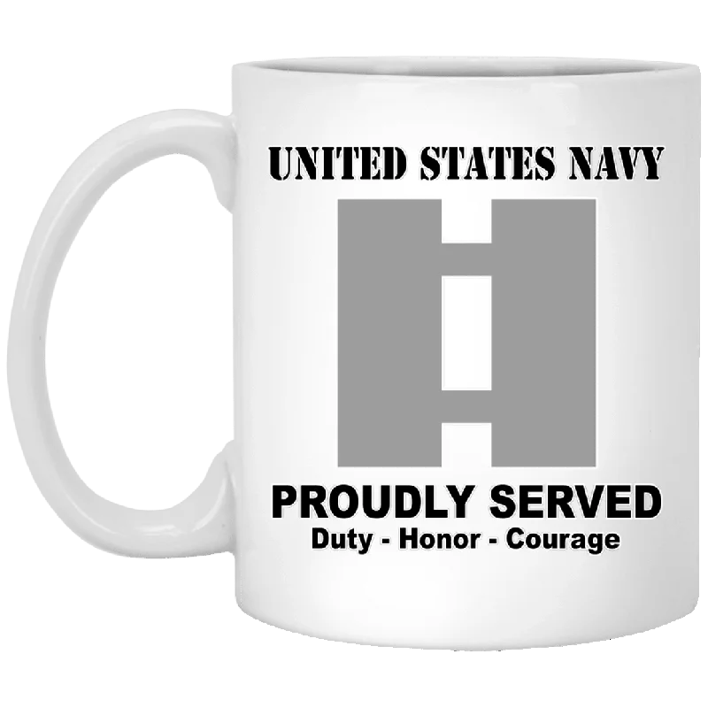 custom coffee mugs with wedding dates-US Navy O-3 Lieutenant O3 LT Junior Officer Ranks T shirt White Coffee Mug - Stainless Travel Mug