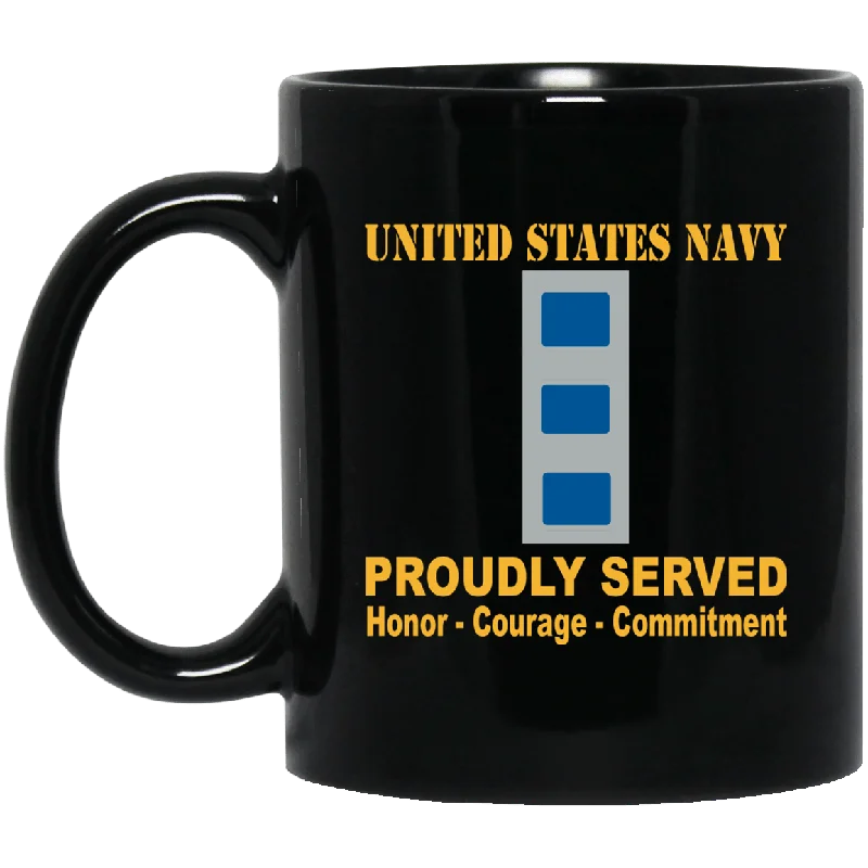 modern coffee mugs with lids-US Navy W-4 Chief Warrant Officer 4 W4 CW4 Warrant Officer Black Mug 11 oz - 15 oz