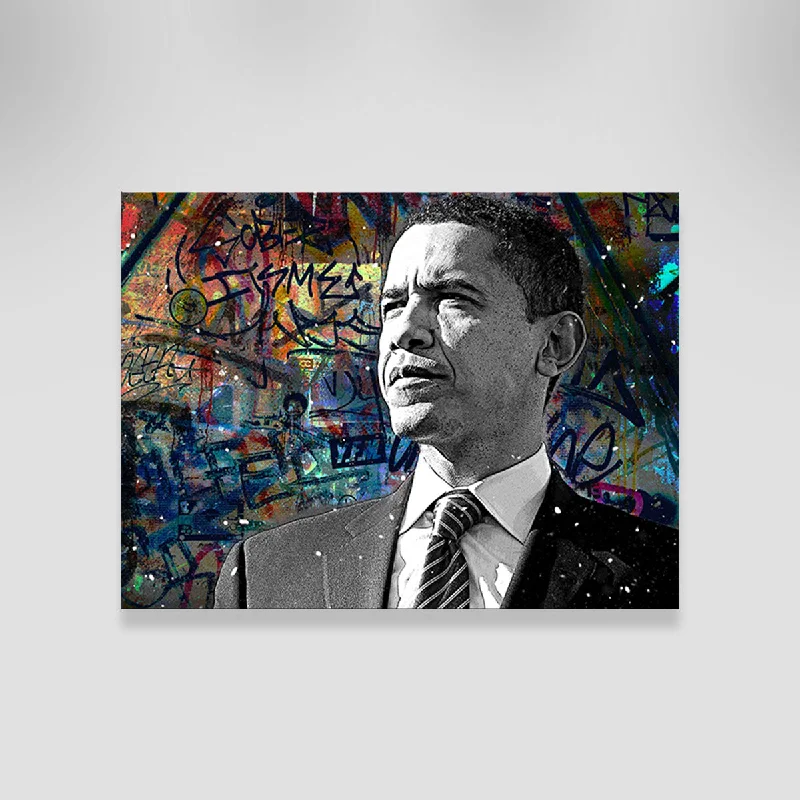 oversized retro wall decor-Abstract Obama