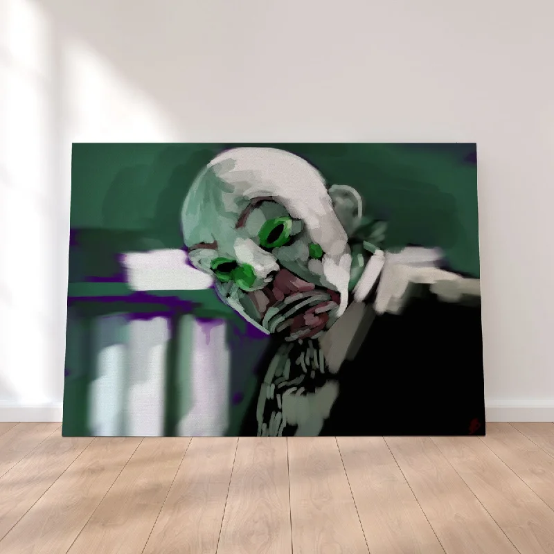 artistic coastal canvas paintings-Bank Robber Clown