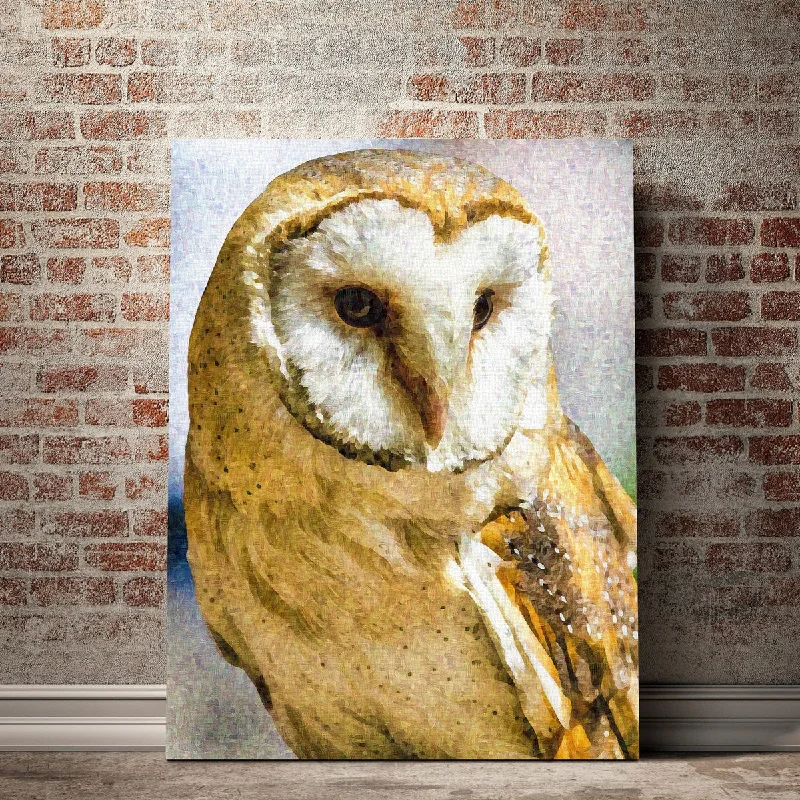 digital landscape art for wall-Barn Owl