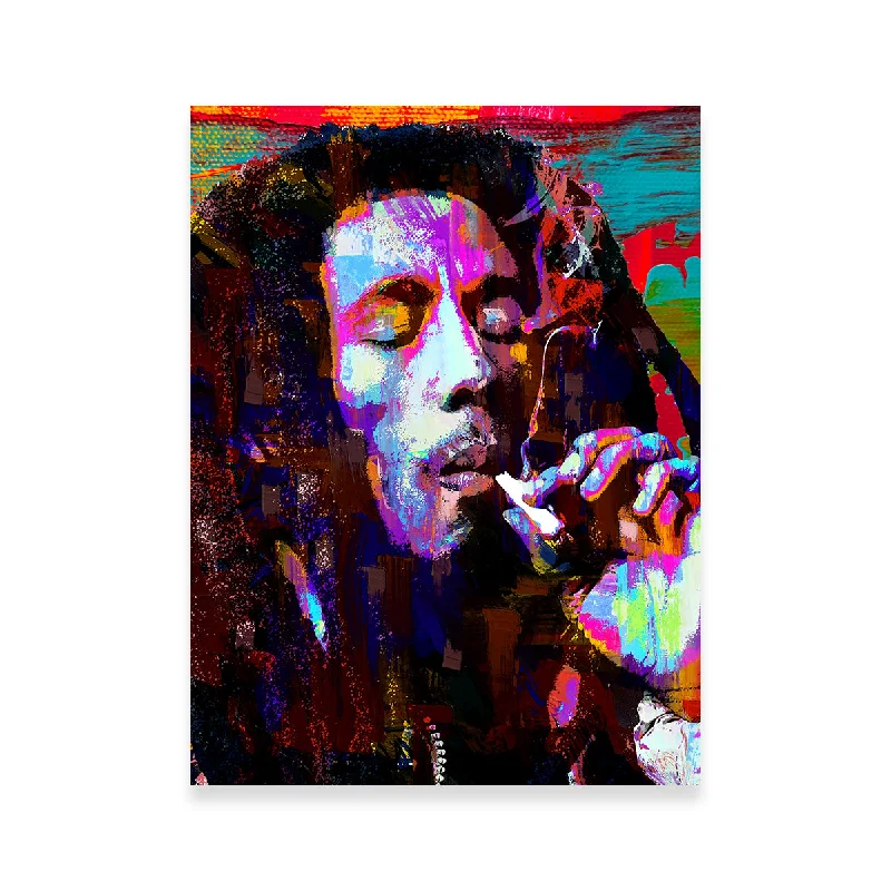 nature themed wall prints-Bob Marley Joint