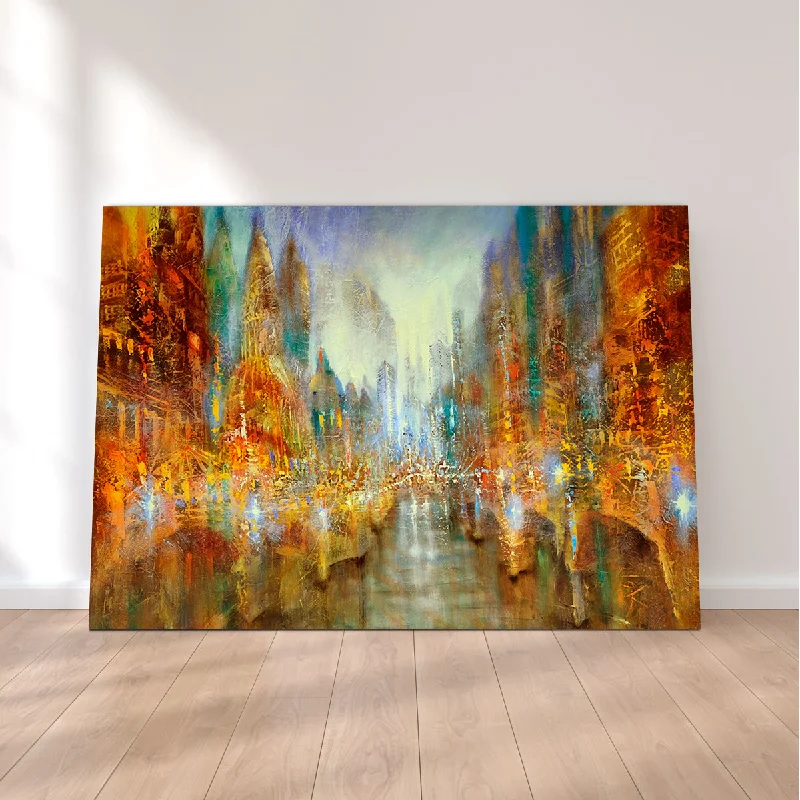 modern framed paintings for living room-City of Lights