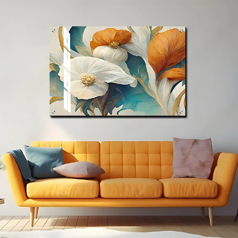 vibrant pop art canvas prints-Colorful Flowers Luxury Wall Art Painting