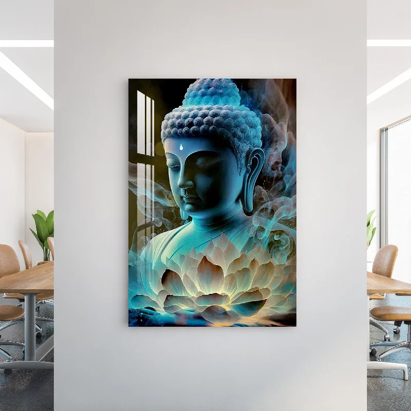 wall art for hallway decor-Divine Buddha Acrylic Wall Art