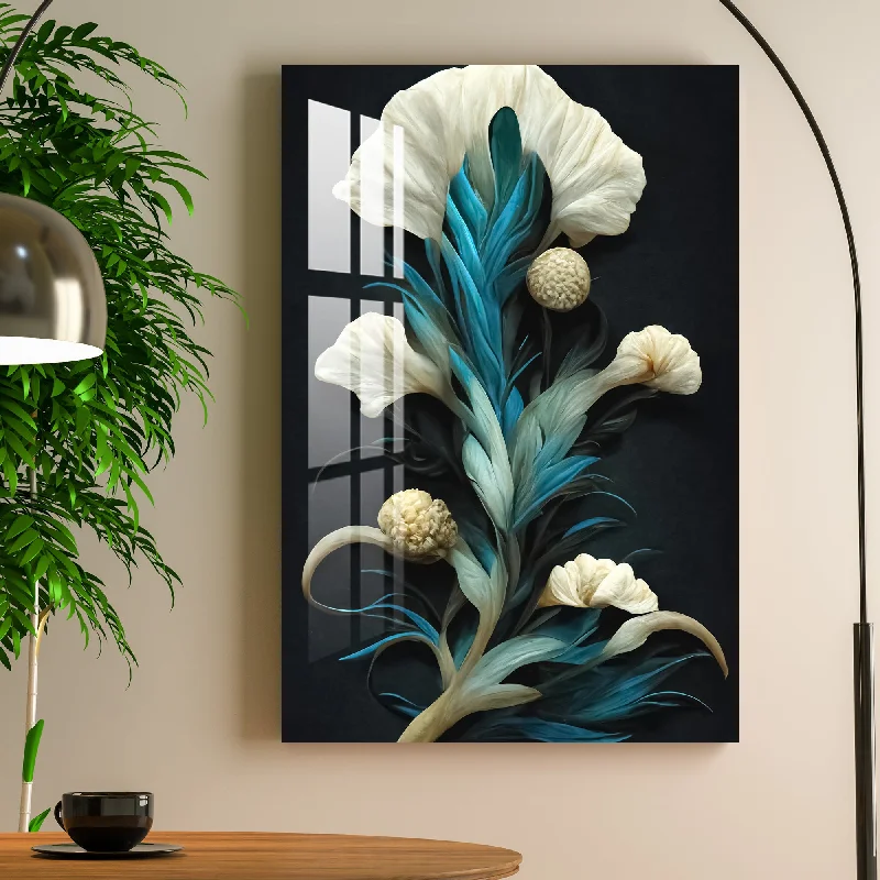 modern abstract canvas paintings for living room-Flower of Paradise Acrylic Wall Art