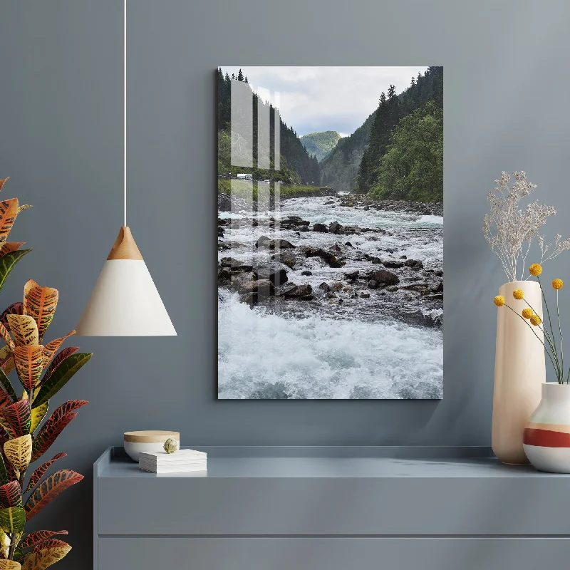 vintage photography wall decor-Flowing River Acrylic Wall Art