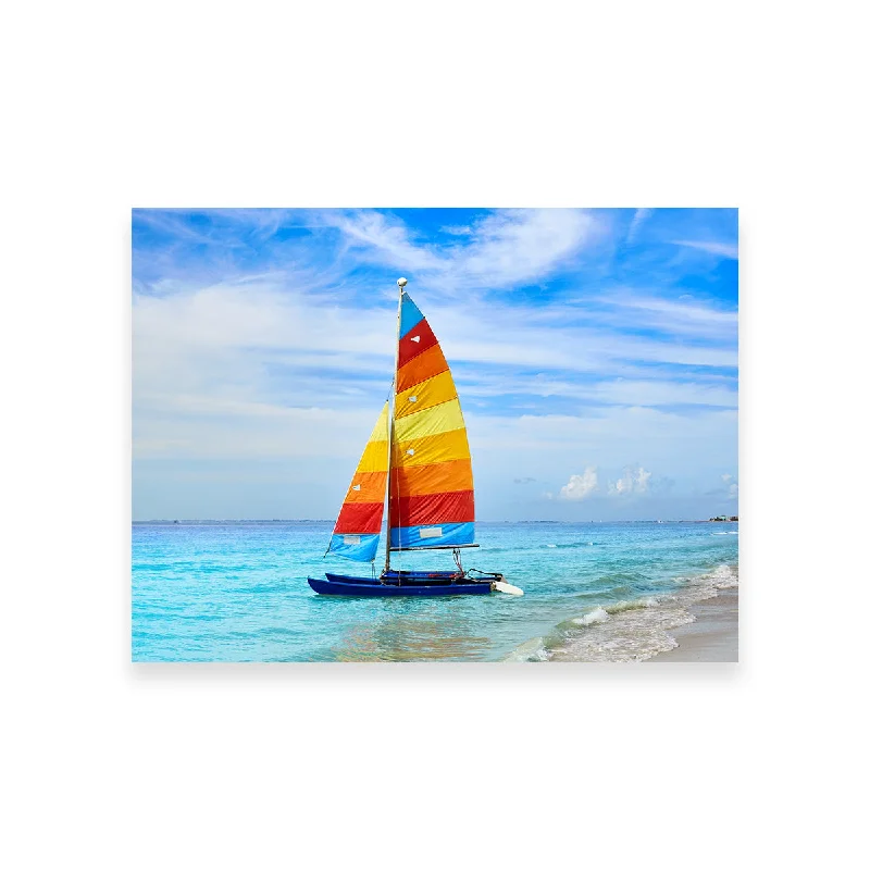 relaxing abstract art for home-Fort Myers Beach Sailboat