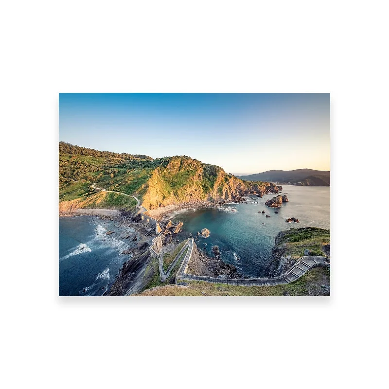 botanical watercolor wall art-Gaztelugatxe