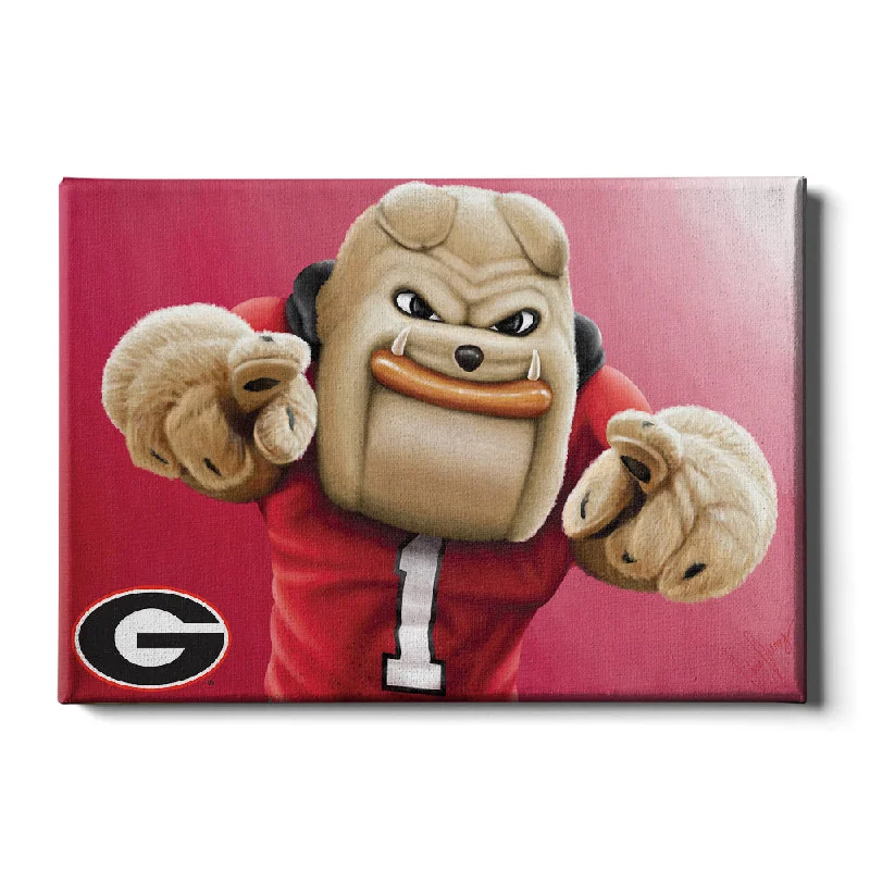 coastal art prints for walls-Georgia Bulldogs - Hairy Dawg Landscape