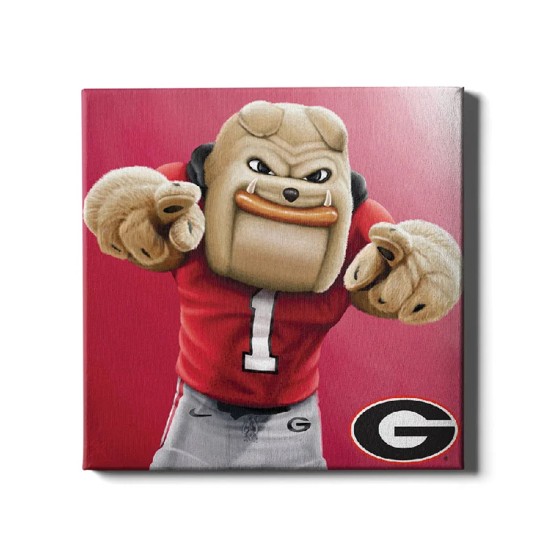 abstract coastal wall art-Georgia Bulldogs - Hairy Dawg