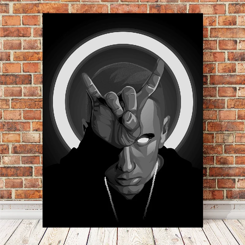 nature photography canvas prints-Grayscale Eminem