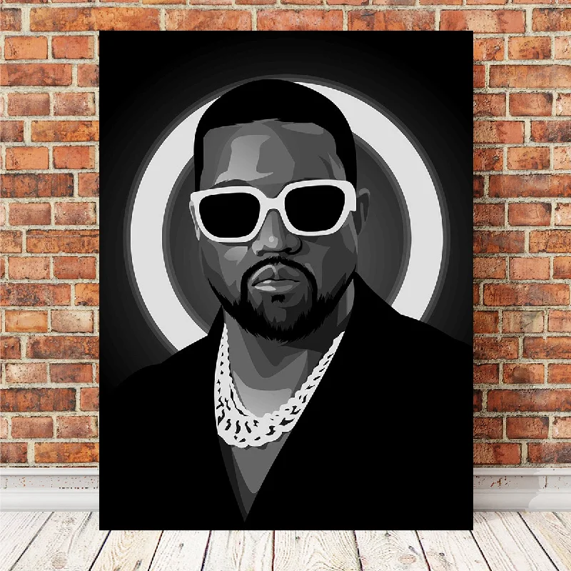 ocean view wall art-Grayscale Kanye West Shades