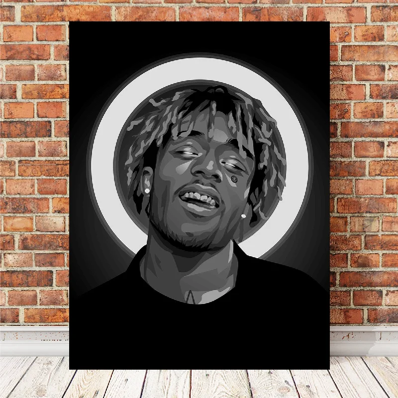 minimalist landscape paintings-Grayscale Lil Uzi