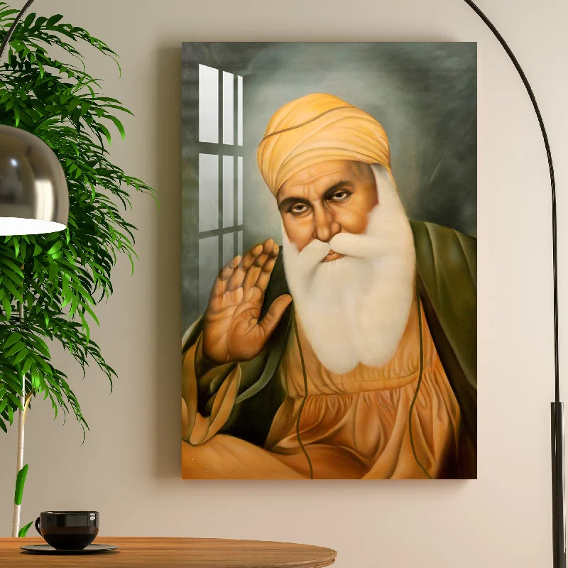 nature themed wall prints-Guru Nanak Dev Ji Acrylic Wall Art