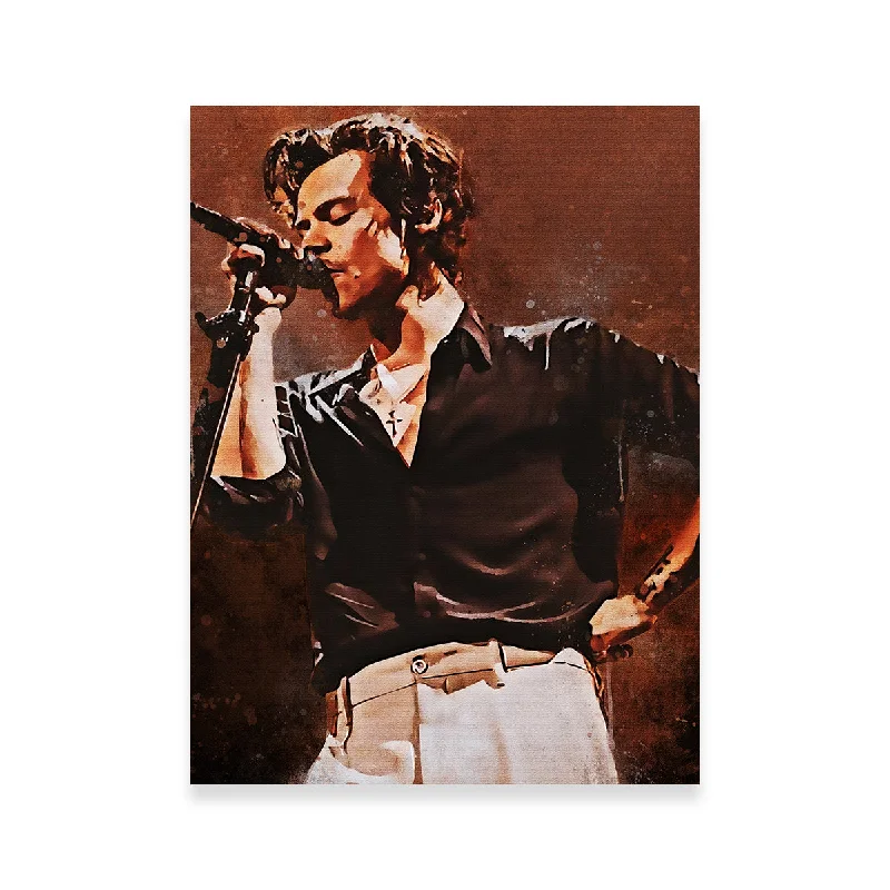 modern botanical paintings-Harry Styles Painting