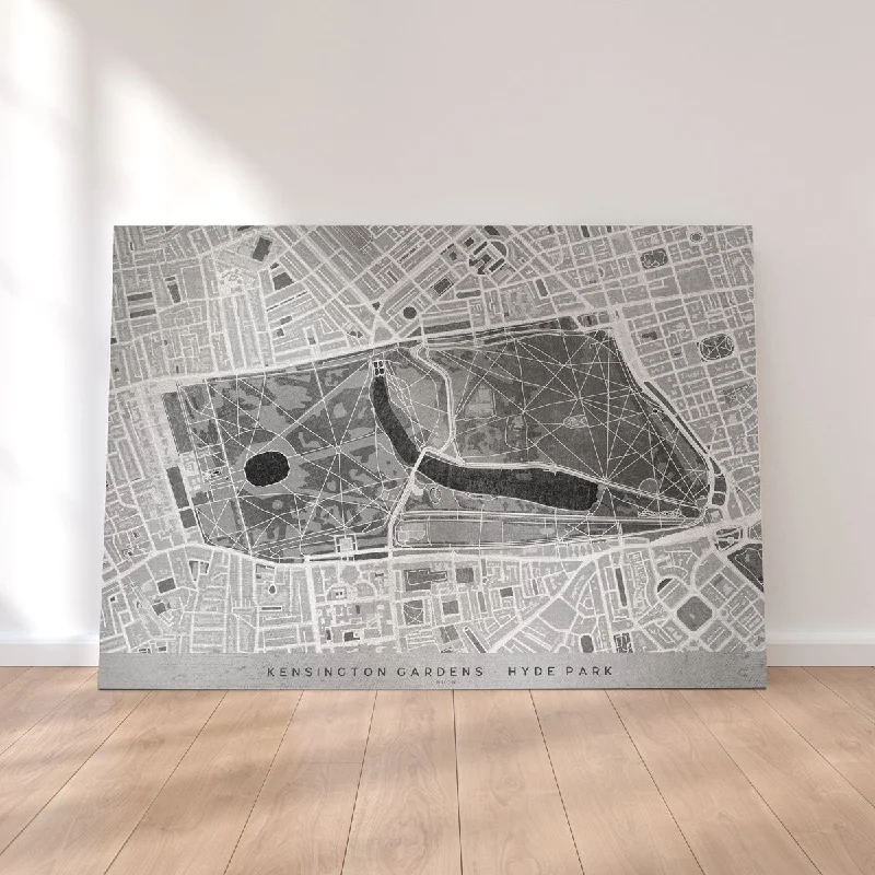 artistic wall decor for bedroom-Hyde Park Map 2