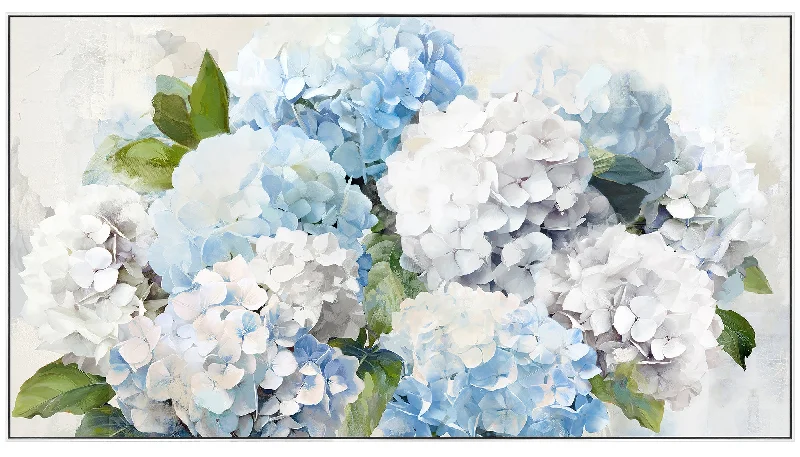 retro pop culture wall art-Hydrangea Hijinks Painting 112x62