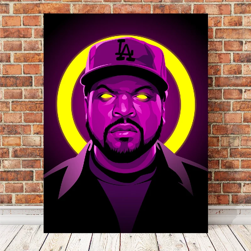 vintage cityscape canvas art-Ice Cube