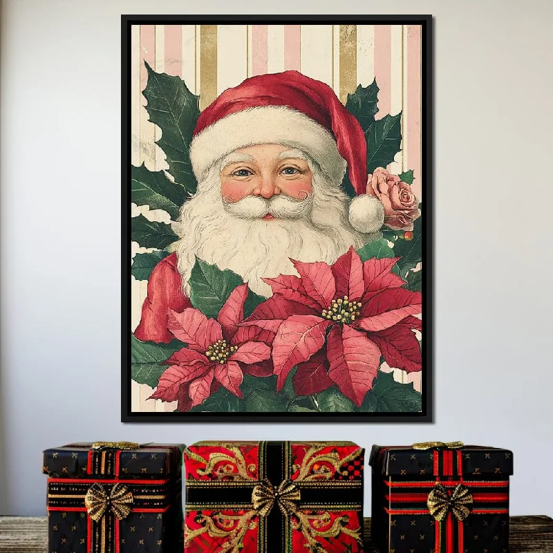 abstract art for contemporary home-Jolly Holiday Santa