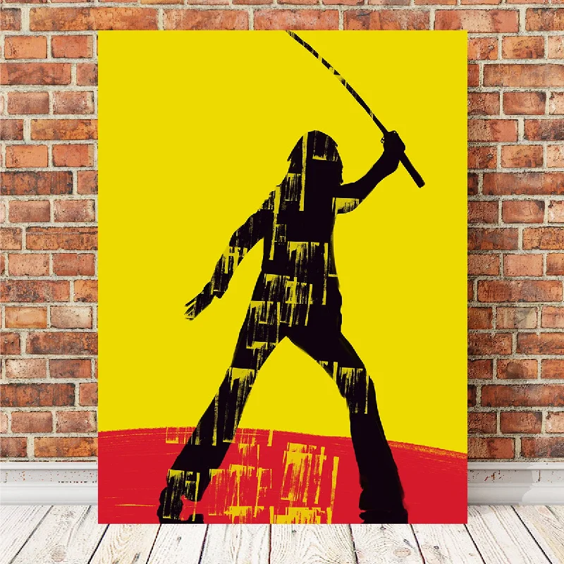 minimalist cityscape wall art-Kill Bill Silhouette