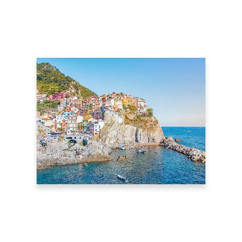 geometric canvas art for bedroom-Manarola