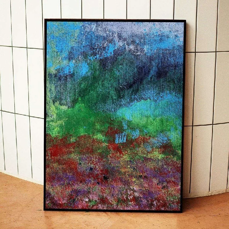 pop art style wall decor-Misty Meadows - Acrylic on Canvas Painting