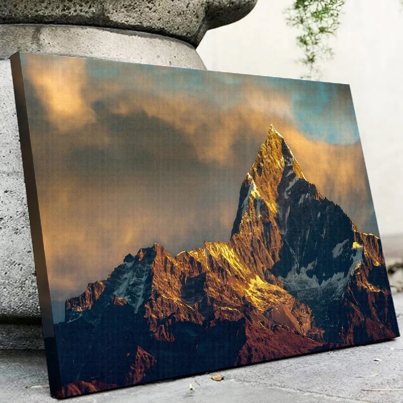 nature inspired wall paintings-Mt Machhapuchhre "Fishtail" Canvas Set