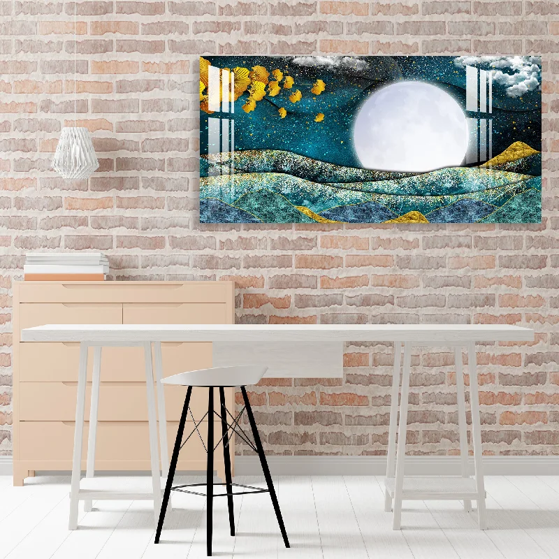 oversized landscape canvas art-Night Mist Acrylic Wall Art